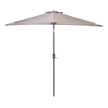 Umbrela terasa, aluminiu/poliester, 268 x 135 cm, H 235 cm, bej