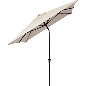Umbrela terasa, otel/poliester, 300 x 194 cm, H 255 cm, taupe - Img 4