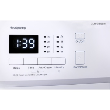 Uscator de rufe VIVAX CDR-0816SHP, Pompa de caldura, 8 kg, Clasa A++, Display LED, Start intarziat, Anti-sifonare, Uscare ajustabila, 16 programe, Alb - Img 5