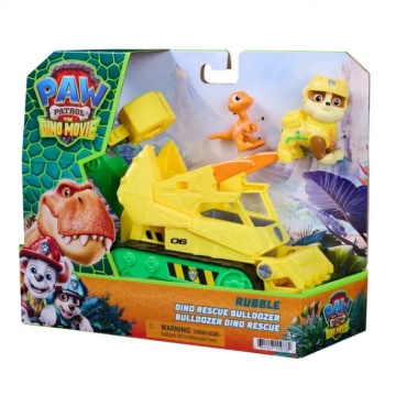 Vehicul de salvare cu figurina, Paw Patrol, Dino Rescue Bulldozer, Rubble - Img 9