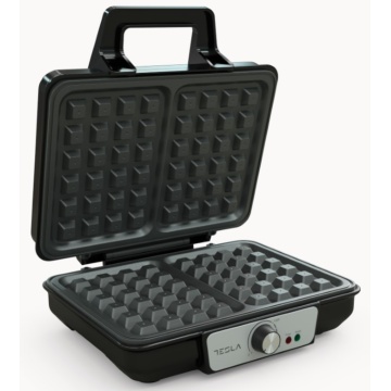 Waffle-maker Tesla WM200BX, 1000WTermostat ajustabil, Negru-Inox - Img 5