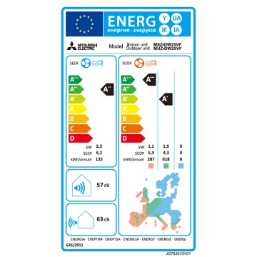 Aer conditionat Mitsubishi Electric Wi-Fi Ready, 9000 BTU, clasa energetica A++, fara kit de instalare - Img 4