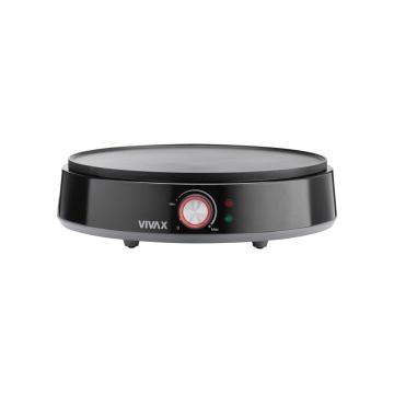 Aparat de clatite Vivax PM-1200TB, 1200 W, Incalzire rapida, Termostat , Diametru 30 cm, Negru - Img 4