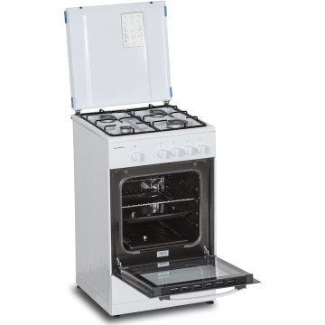 Aragaz Heinner HFSC-SME50WH, Gaz, 4 arzatoare, Dispozitiv siguranta plita si cuptor, 50 cm, Alb - Img 5