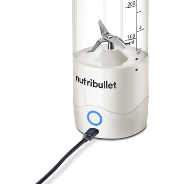 Blender portabil Nutribullet® 0C22300093, capacitate 475 ml, 15 utilizari per incarcare, USB-C, alb - Img 2