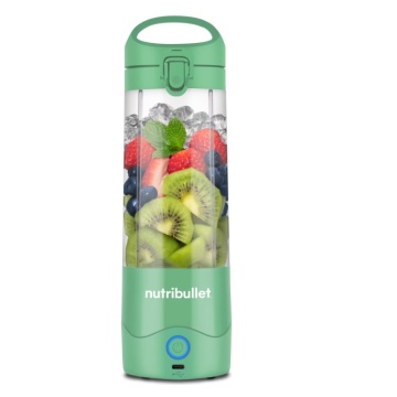 Blender portabil Nutribullet NBP003LG, capacitate 475 ml, 15 utilizari per incarcare, USB-C, verde - Img 4