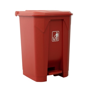 Cos de gunoi cu pedala de clasificare Limpio B2-010B-R, 45 L, 41.5 x 40 x 60 cm, Plastic, Rosu