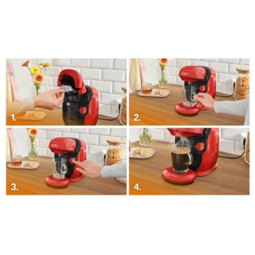 Espressor Bosch Tassimo Style TAS113E, 1400W, 3.3 bar, 0.7l, Autocuratare si decalcifiere, capsule, Rosu - Img 3