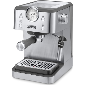 Espressor manual De'Longhi Classic EM450.M, 2 tipuri de bauturi, sistem manual de spumare, 1.7l, 1325W, 15 bar, argintiu - Img 3