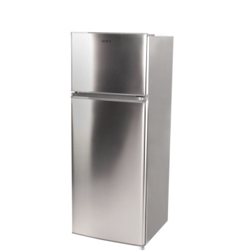 Frigider cu doua usi VIVAX DD-207E X, 204L, Clasa E, Termostat reglabil, Iluminare LED, Usi reversibile, Suprafata painted metal, 3 Rafturi de Sticla securizata, H 143 cm, Inox - Img 9