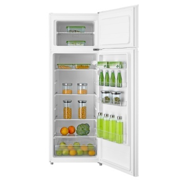 Frigider cu doua usi VIVAX DD-235E W, 235L, Clasa E, Termostat reglabil, Iluminare LED, Usi reversibile, Suprafata painted metal, 4 Rafturi de Sticla securizata, H 160 cm, Alb - Img 4
