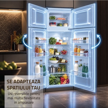 Frigider incorporabil cu 2 usi Samus SDBI299IE, 205 L, Motor Inverter, Clasa E, Accesorii de montaj incluse, Alb - Img 12