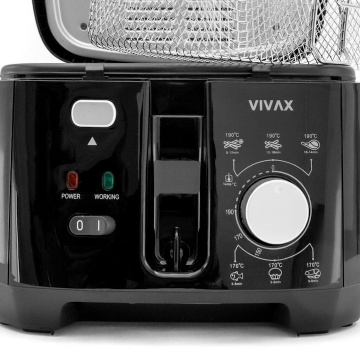 Friteuza Vivax DF-1800B, Putere 1800W, Capacitate 2, 5 Kg, termostat variabil, maner multifunctional, Negru - Img 7