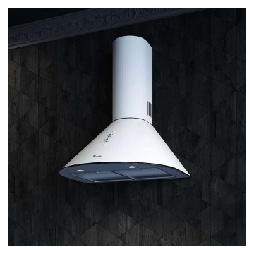 Hota tip Cupola Tornado Violla 750 (60) LED, 1 motor Turbo, latime 60 cm, 3 viteze, absorbtie 750 m3/ora, filtru anti-grasimi aluminiu 5 straturi, Alb - Img 1