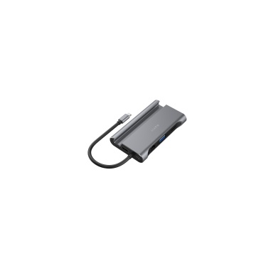 Hub USB-C multiplu 7 in 1 HAVIT HB4001, 3 USB 3.0 /1 HDMI /1 VGA /1 RJ45 /1 PD 100 W, Gri - Img 2