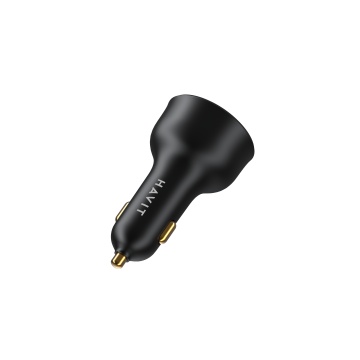 Incarcator auto cu Display Digital HAVIT CC100W, 1 USB-A, 1 USB-C, 100W, Negru - Img 2