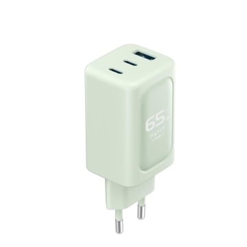 Incarcator priza HAVIT UC260 EU, 1 USB-A, 2 USB-C, 65W, Verde - Img 1