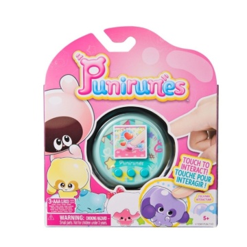 Jucarie Digitala Interactiva, Punirunes, Squishy Bff, Ecran Led Interactiv Color, 55 De Animale De Deblocat, Albastru - Img 1