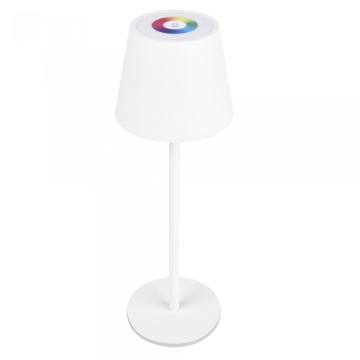 Lampa LED de masa Samus SLV360-300LM-3W-3000K+RGB+DIMMER, 3 W, 300 lm, RGB, Dimabila, Baterie 1800 mAh, IP44, Alb