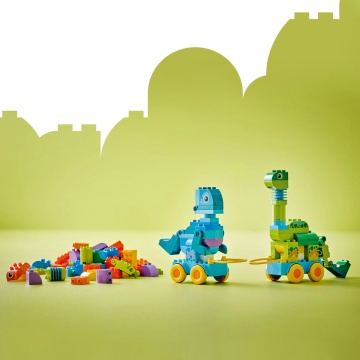 LEGO® DUPLO® - Dinozauri pe roti 3 in 1 10451, 108 piese - Img 5