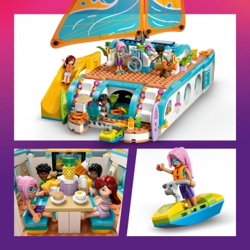 LEGO® Friends - Calatoria aventuroasa cu barca 42664, 685 piese - Img 5