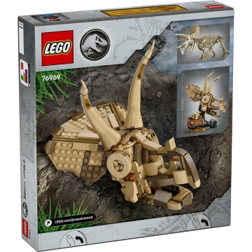 LEGO® Jurassic World - Fosile de dinozaur: craniu de Triceratops 76969, 468 piese - Img 3