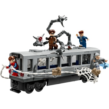 LEGO® Marvel - Lupta de pe acoperisul trenului dintre Omul-Paianjen si Doc Ock 76321, 393 piese - Img 7