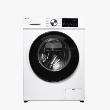 Masina de spalat rufe VIVAX WFL-140812CI, 8kg, 1400 RPM, BLDC Motor Inverter, Clasa A, Steam, Baby Care, Eco, Display digital, Control electronic, Drum Clean Sterilization, Quick Wash, Delay Start, 12 Programe, Alb