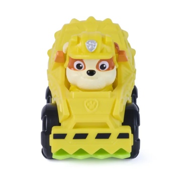 Mini vehicul cu figurina, Paw Patrol the Dino Movie, Pup Squad Racers, Rubble - Img 2