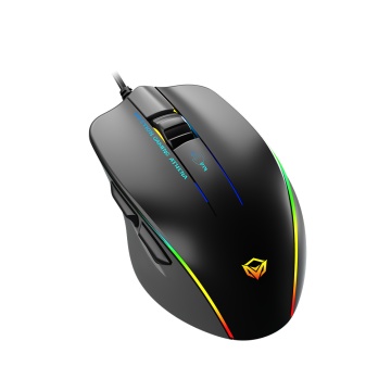 Mouse de gaming Meetion GM23, Iluminat RGB, 12800 dpi, 128 x 81 x 40 mm, Lungime cablu 1.8 m, Negru-Gri - Img 5