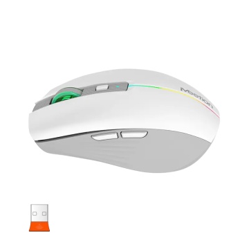Mouse office wireless Meetion BTM002, Alb - Gri - Img 3