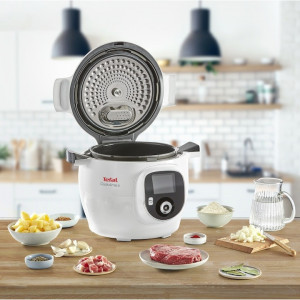 Multicooker inteligent cu gatire sub presiune Tefal Cook4Me CY851130, 1600W, 6l, Alb - Img 7