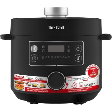 Oala sub presiune electrica Tefal Turbo Cuisine CY754830, 1090W, 4.8L, 10 programe, interfata intuitiva, bol de gatit Tefal Spherical Bowl, negru - Img 13