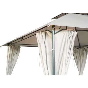 Pavilion gradina, otel/poliester, 298 x 298 cm, H 280 cm, bej - Img 11