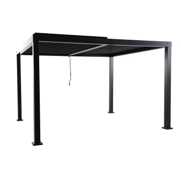 Pergola, aluminiu, 358 x 313 cm, H 229 cm, gri antracit - Img 2