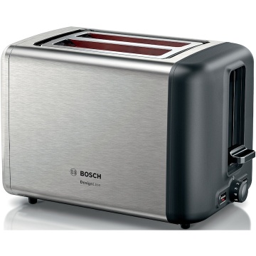 Prajitor de paine Bosch TAT3P420, 970 W, 2 felii, Argintiu/Negru