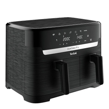 (Resigilat)Friteuza dubla cu aer cald Tefal Dual Easy Fry EY901N10, Putere 2700W, 7 Programe de gatire, Ecran LCD, Capacitate 5.2L + 3.1L, Negru - Img 3