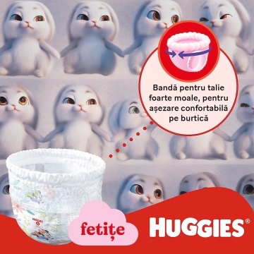 Scutece chilotel Huggies Little Movers 4, Girl, 9-14 kg, 72 buc - Img 6