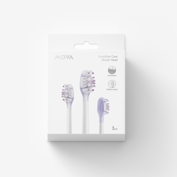 Set 3 capete, compatibile cu periutele electrice Mova, Sensitive care - Img 2