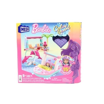Set de constructie, Mega, Barbie Color Reveal Adventure, +5ani, Multicolor - Img 1