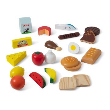 Set de joacă Melissa & Doug Sturdy Wooden Food Set 2 Ani+ - Img 3