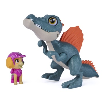 Set dinozaur cu figurina, Paw Patrol, Roaring Pup Pals, Skye - Img 6