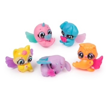 Set figurine in cosulet, Hatchimals, Alive Neon Rainbow Basket - Img 3