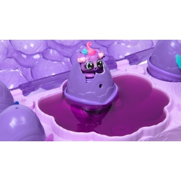 Set figurine in cosulet, Hatchimals, Alive Neon Rainbow Carton - Img 4