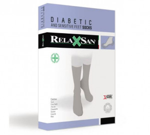 Sosete scurte pentru diabetici Relaxsan 550, fara compresie, unisex, Negru - Img 2