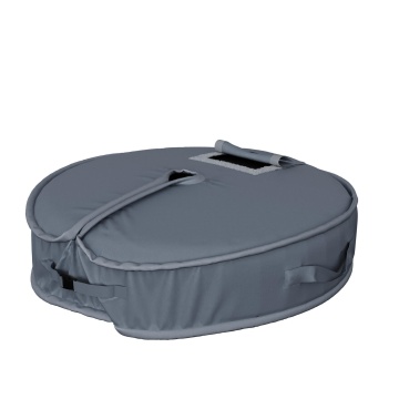 Suport pavilion gradina, poliester, Ø 48 x 15 cm, gri (set 4 buc) - Img 2