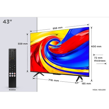 Televizor Smart QLED TCL 43QLED780L, 108 cm, Ultra HD 4K, Google TV, Clasa F - Img 6