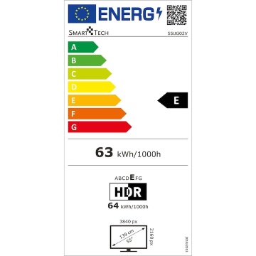 Televizor SmartTech LED 55UG02V, 139 cm, Smart WebOS, 4K Ultra HD, Clasa E - Img 4
