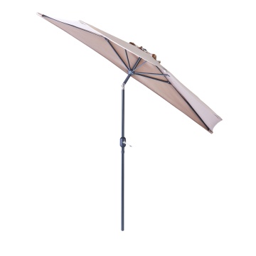 Umbrela terasa, aluminiu/poliester, 268 x 135 cm, H 235 cm, bej - Img 3