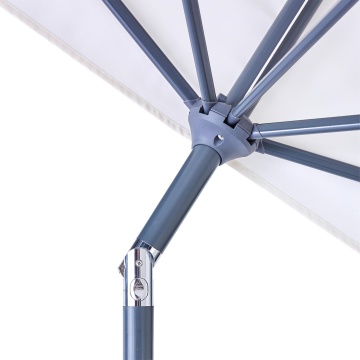 Umbrela terasa, de perete, aluminiu/poliester, 262 x 135 cm, H 240 cm, alb - Img 16
